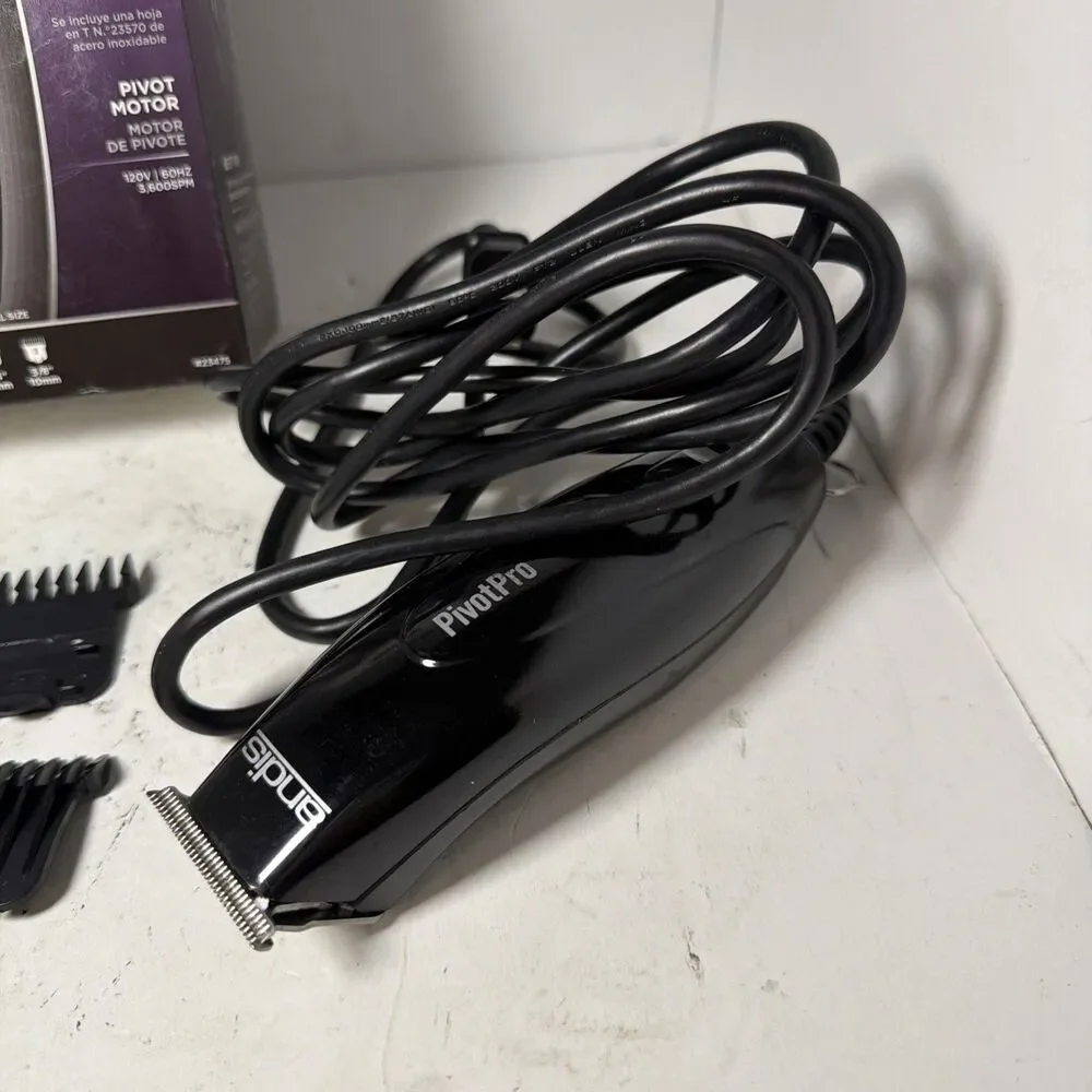 Andis Pivot Pro T-Blade Wired Trimmer With Attachments Tested Working